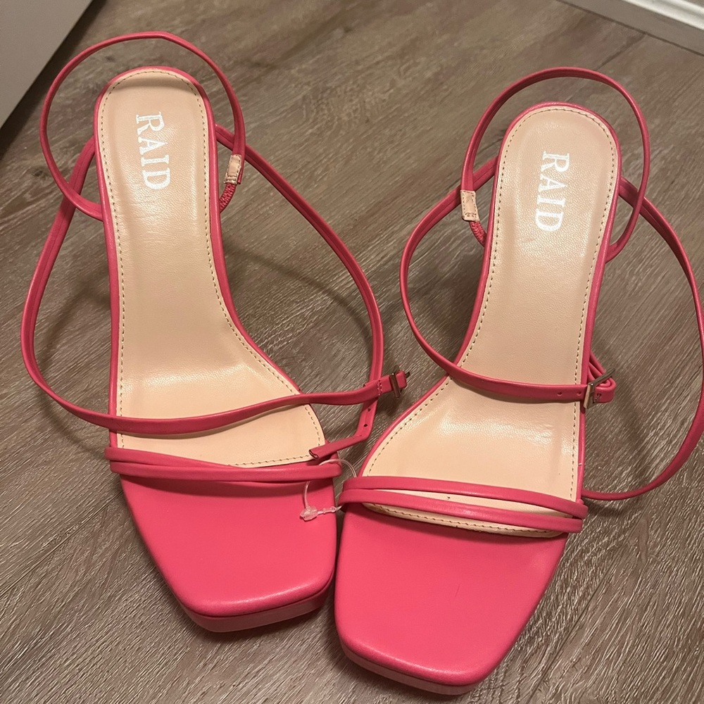 Pink Raid London Idana Platform Sandal Block Heels